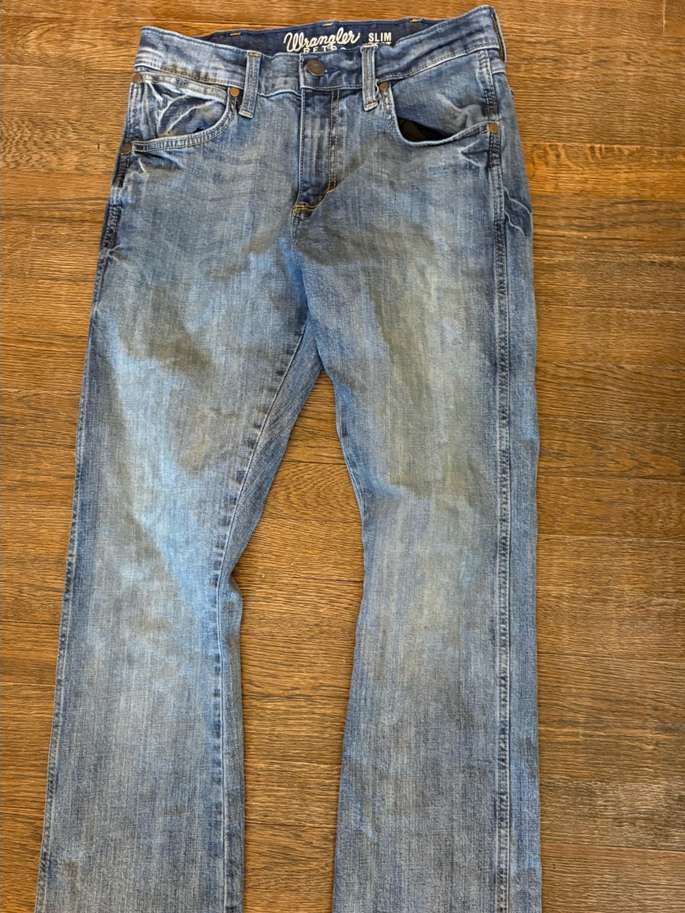 Wrangler Slim Boot Cut Jeans for Women in Light Blue Denim
